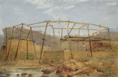 Punti di spur dei moli del porto interno, con cassaforma, maggio 1829 da Robert Mackreth